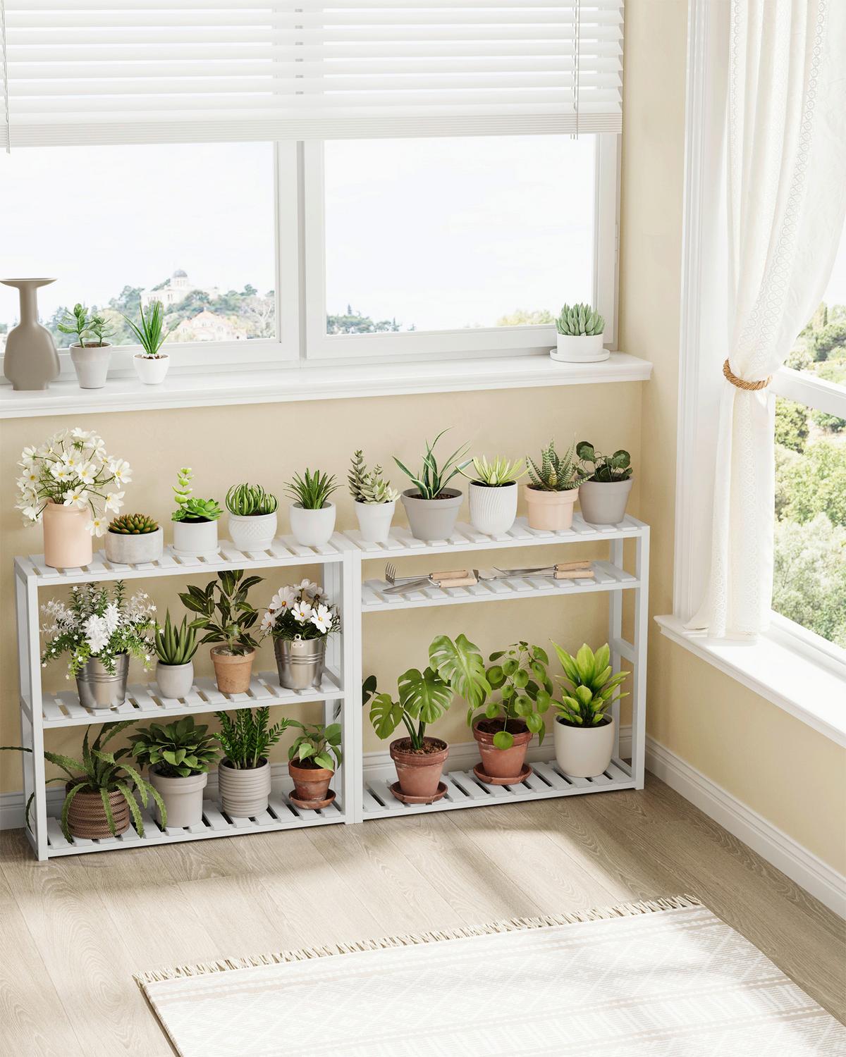 Badezimmerregal Bamboo Shelf Weiß B: 60 Cm - Weiß, Basics, Holz (60/54/15cm)