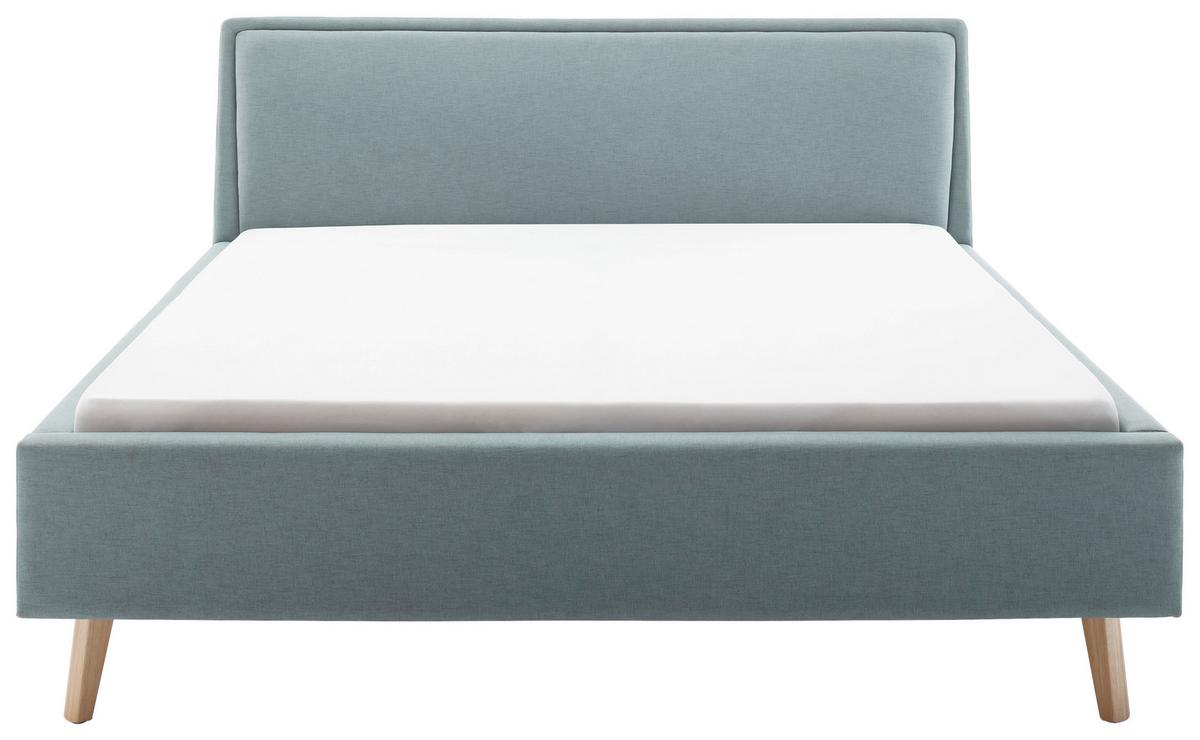 Polsterbett Frieda 160x200cm Hellblau - Eschefarben/Hellblau, KONVENTIONELL, Textil (160/200cm) - Livetastic