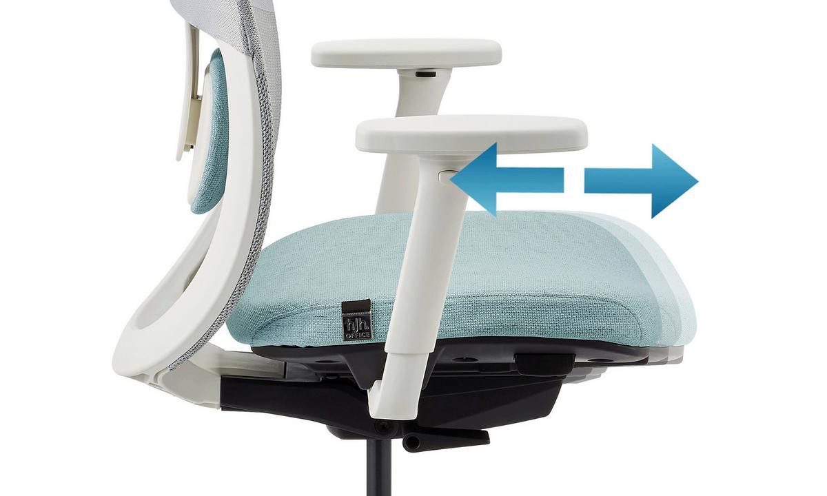 Drehstuhl Skandis Pro Weiß/Mintgrün B: 71cm - Weiß/Mintgrün, MODERN, Kunststoff/Textil (71/131/66cm) - MID.YOU