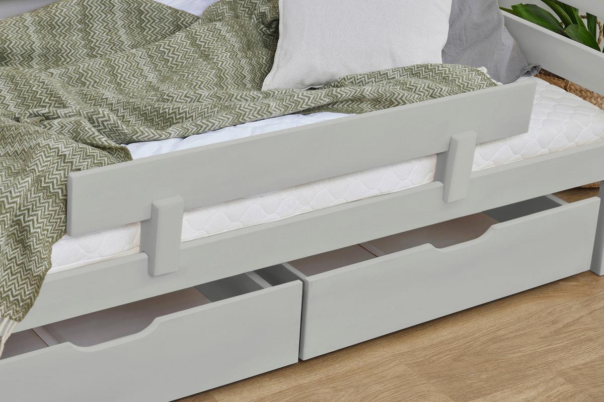 Bettschutzgitter Eco Comfort Grau, B: 100 Cm - Grau, MODERN, Holz (100/22,5/4cm) - MID.YOU