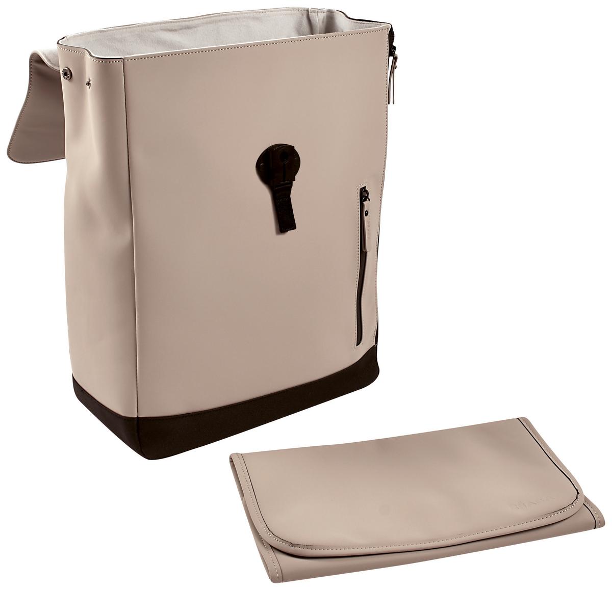 Wickelrucksack Oslo Clay Beige, B: 34 cm - Beige/Hellgrau, KONVENTIONELL, Kunststoff (34/15/43cm) - Beaba