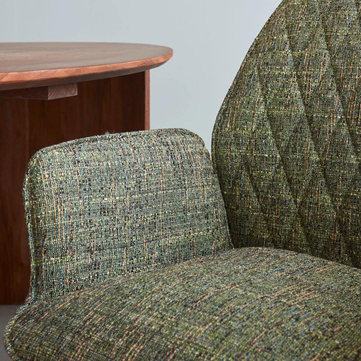 Armlehnstuhl-Set Donny Grün B: 57,5 cm - Schwarz/Grün, MODERN, Textil/Metall (57,5/92/52cm) - MID.YOU