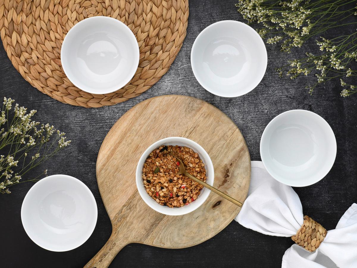 Schüsselset Luna 6--Teilig., Weiß - Weiß, Basics, Keramik - Creatable