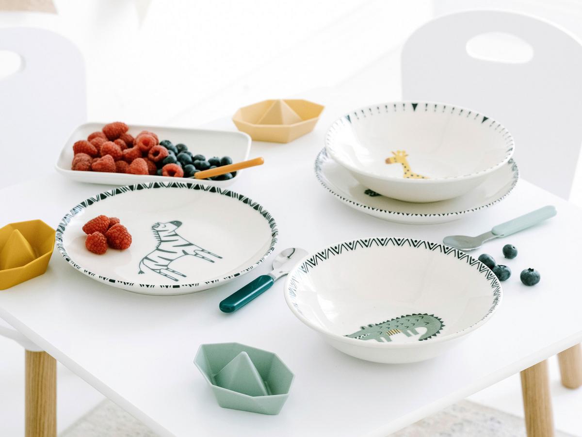 Kinderschüssel Safari Keramik, Multicolor - Multicolor/Grauweiß, Basics, Keramik (18,5cm) - Creatable