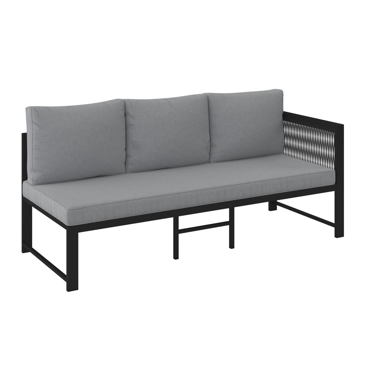 Záhradná sedacia súprava PERGOLINA - sivá/svetlosivá, Modern, kov/textil (194/245cm) - Bessagi Garden