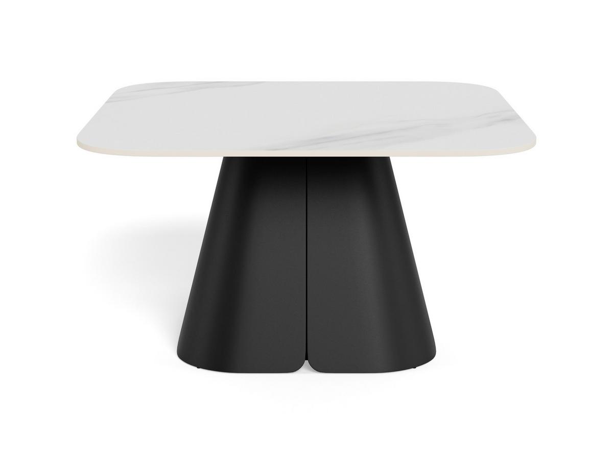 KONFERENČNÝ STOLÍK SALINAS - čierna/biela, Design, kov/keramika (80/80/45cm) - MID.YOU