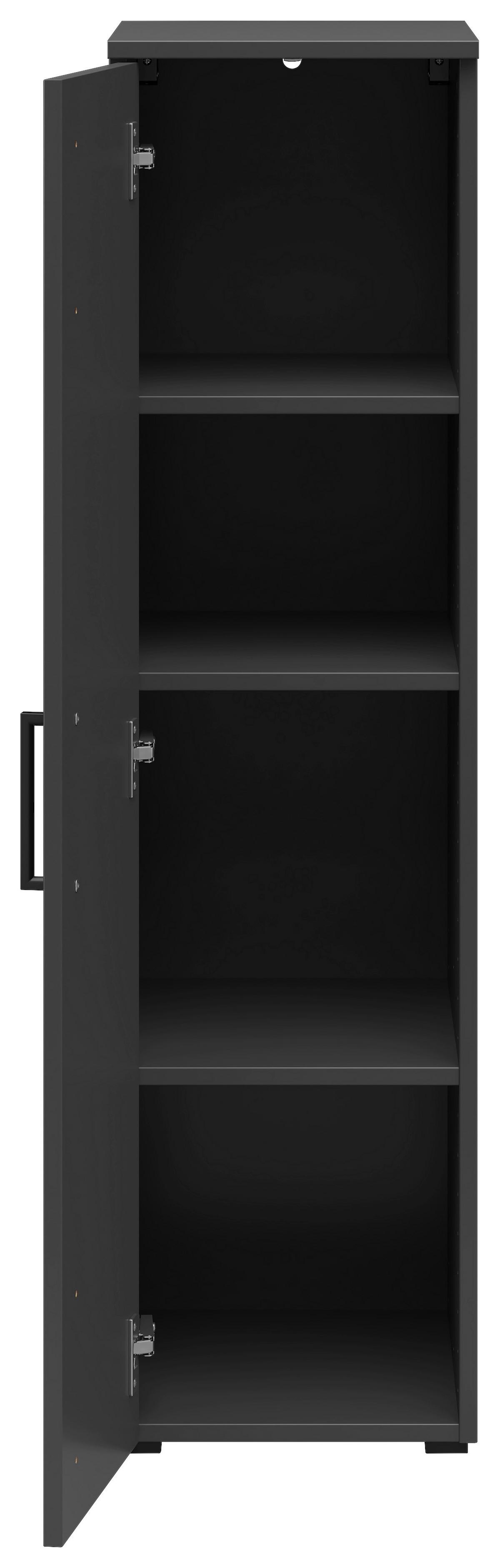 Skriňa MULTISTAURAUM š: 30 cm - čierna/grafitová, Modern, kompozitné drevo/plast (30/115/40cm)