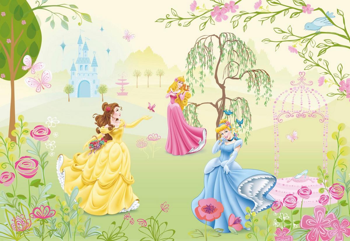 Fototapete Princess Garden - Multicolor, Design, Papier (184/127cm) - Disney