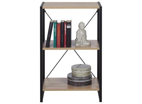 Regál Bono - čierna/dub sonoma, Moderný, kov/kompozitné drevo (50/79/35cm) - Modern Living Regál Bono - čierna/dub sonoma, Moderný, kov/kompozitné drevo (50/79/35cm) - Modern Living