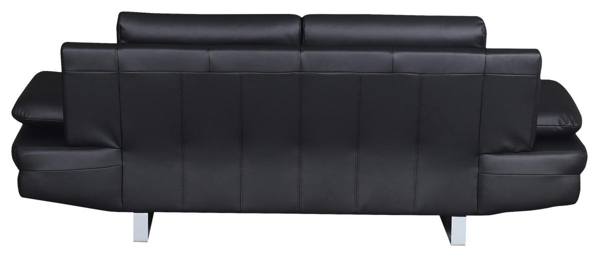 2-Sitzer-Sofa Jovanna, Schwarz B: 198 cm - Schwarz/Grau, Design, Textil (198/78/88cm) - MID.YOU