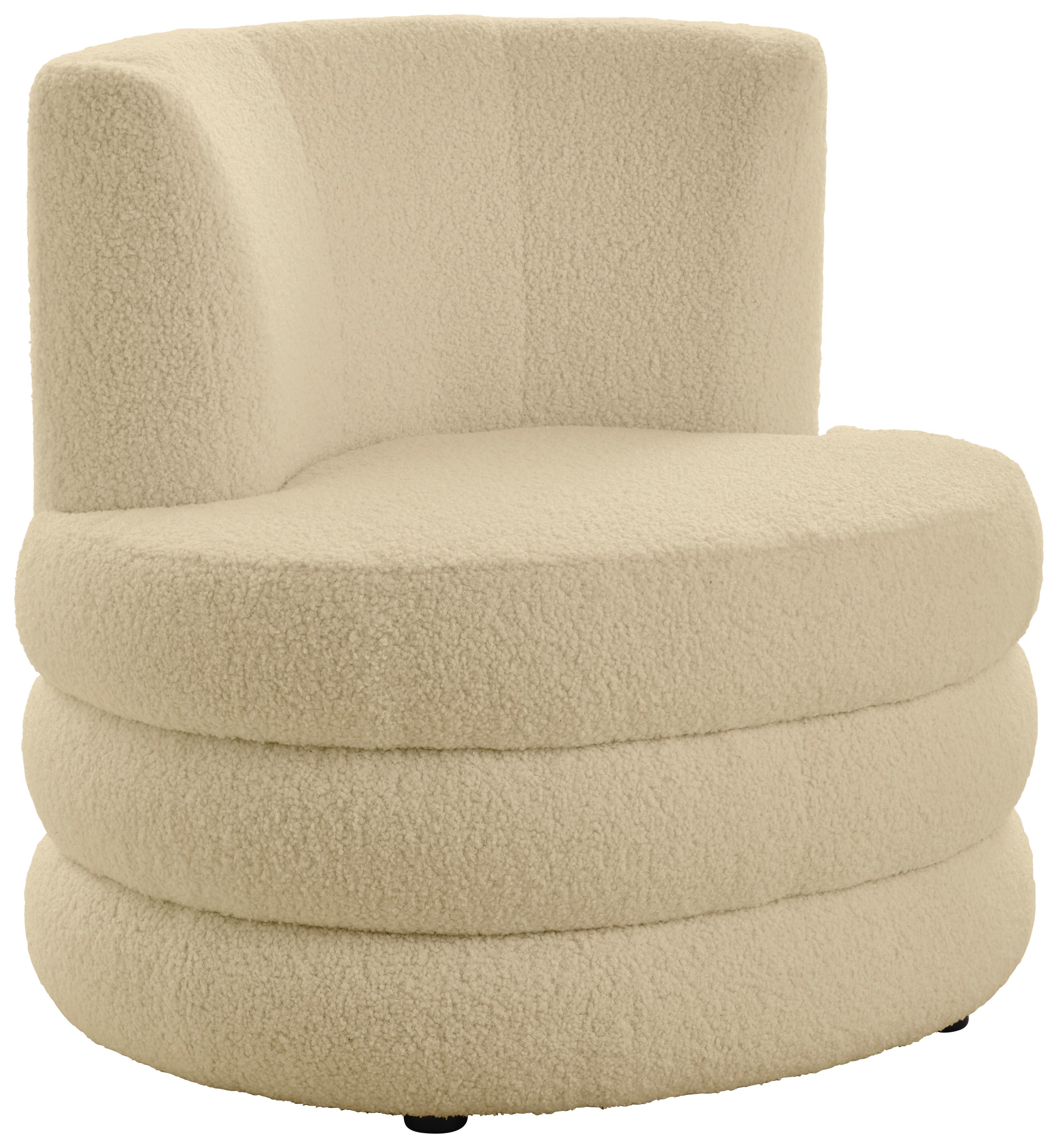 Designsessel Magari - Edelstahlfarben/Beige, Trend, Textil (90/82/85cm) - Livetastic