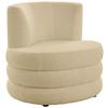 Designsessel Magari - Edelstahlfarben/Beige, Trend, Textil (90/82/85cm) - Livetastic