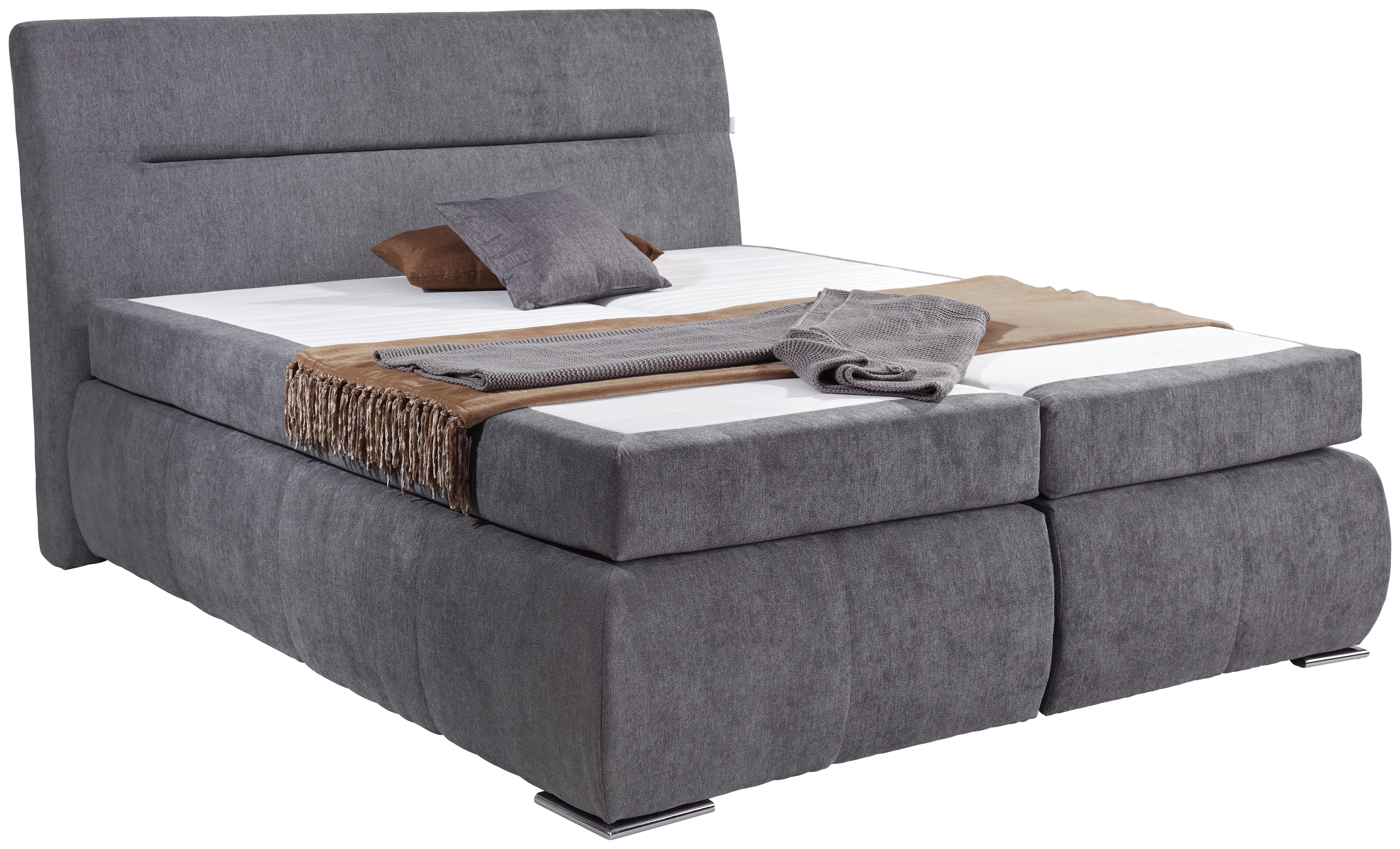 Boxspring-ágy Penna 180x200 Anthrazit - Antracit, konvencionális, Textil (180/200/62,5cm)