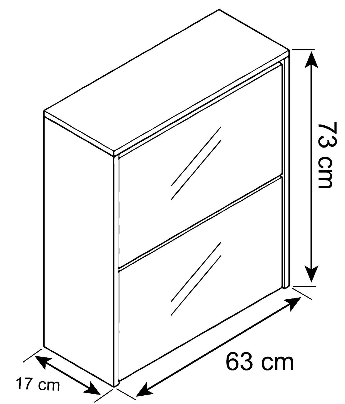 Schuhkipper Stido L Honigeiche Dekor B: 63 cm - Honigeiche, KONVENTIONELL, Holzwerkstoff (63/73/17cm) - MID.YOU