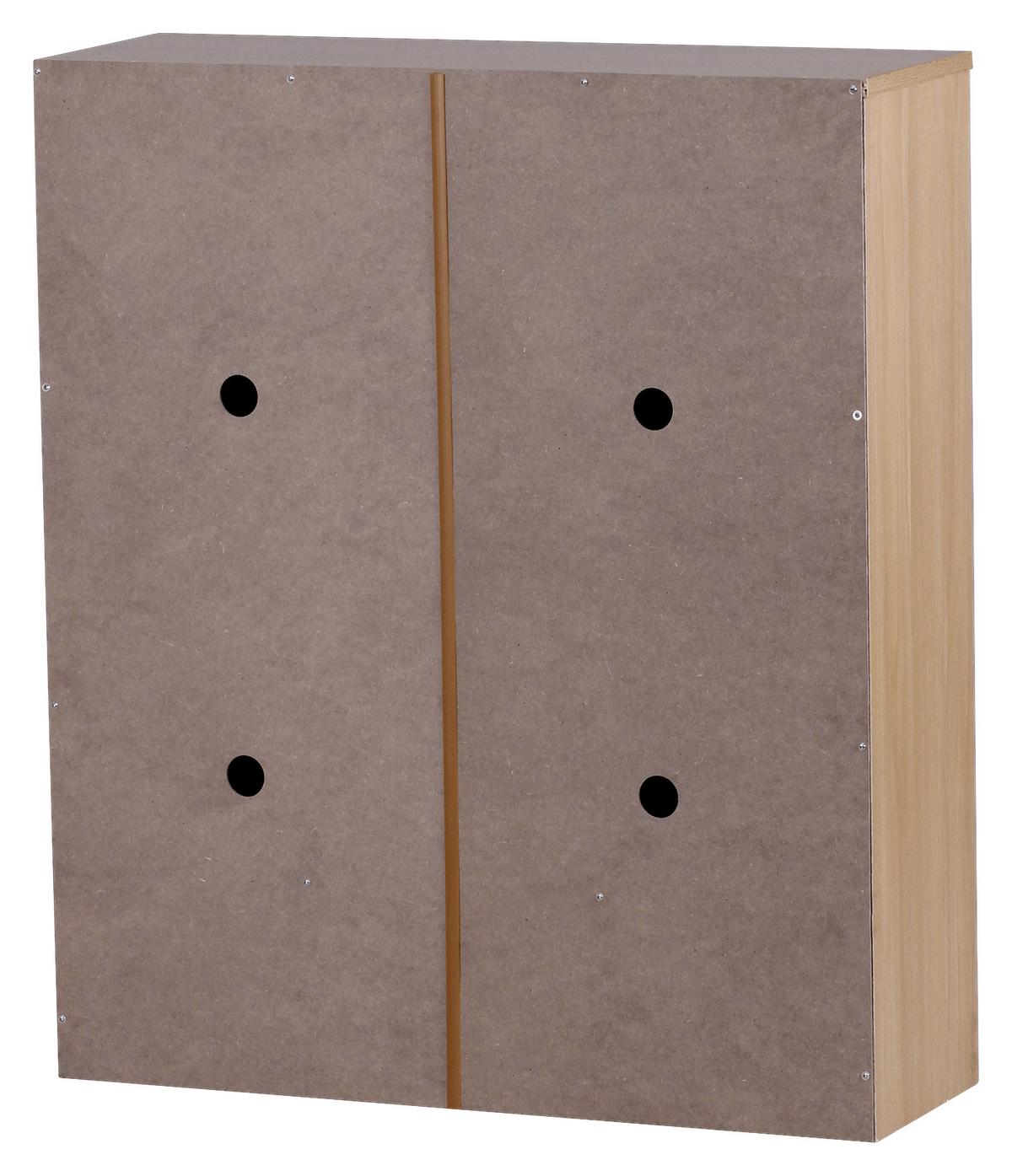 Vyklápěcí botník Sarah buk - barvy stříbra/barvy buku, Konvenční, kompozitní dřevo/plast (75/87/24cm) - MID.YOU