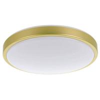 Deckenleuchte Lezuza Ø 43 Cm - Messingfarben/Weiß, Basics, Kunststoff/Metall (43/9cm) - Eglo