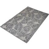 Outdoorteppich Blatt - Grau, MODERN, Kunststoff (120/180cm)