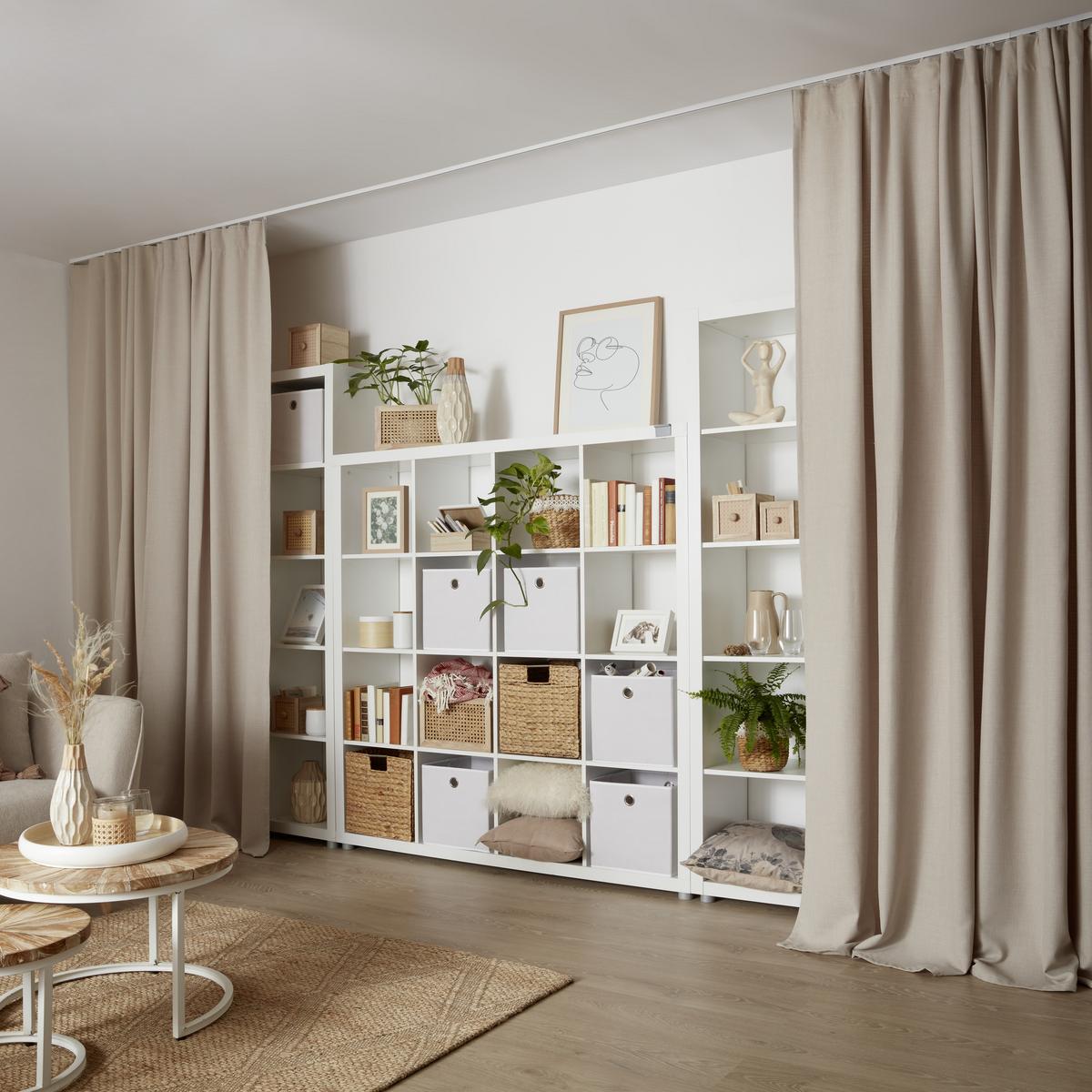 HOTOVÝ ZÁVES Leo, 135/255cm, piesková - piesková, textil (135/255cm) - Premium Living