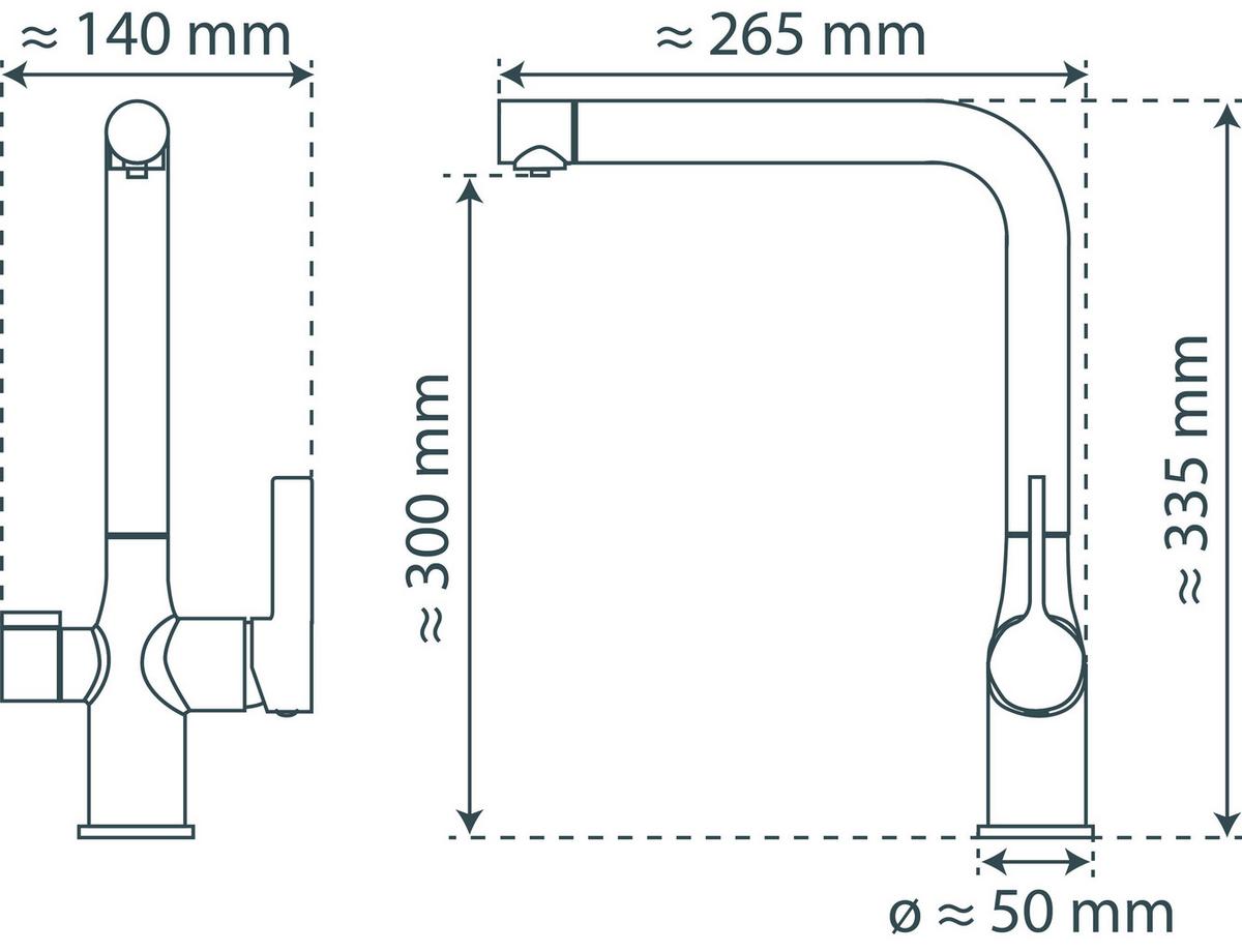 Küchenarmatur Aquastar Pro - Schwarz, MODERN, Metall (14/33,5/26,5cm)