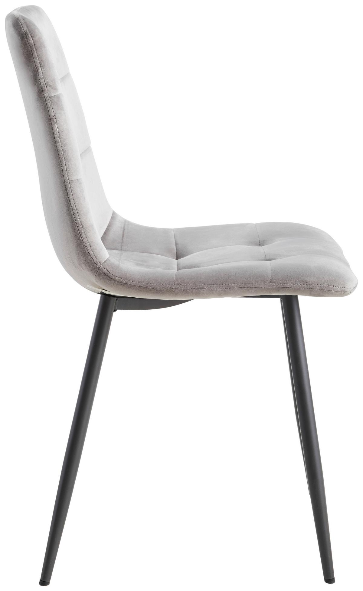 Stuhl Sit Hellgrau Sit - Grau, MODERN, Textil/Metall (44/87/54cm) - P & B