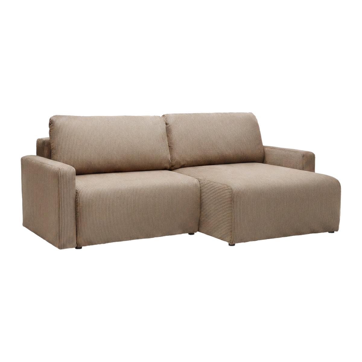 Rohová sedačka DAVE, obojstranná,karamelový menč. - karamelová, Modern, textil (227/146cm) - Based