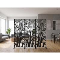 Sichtschutz Auenland 3-Teilig - Schwarz, MODERN, Metall (50/150cm)