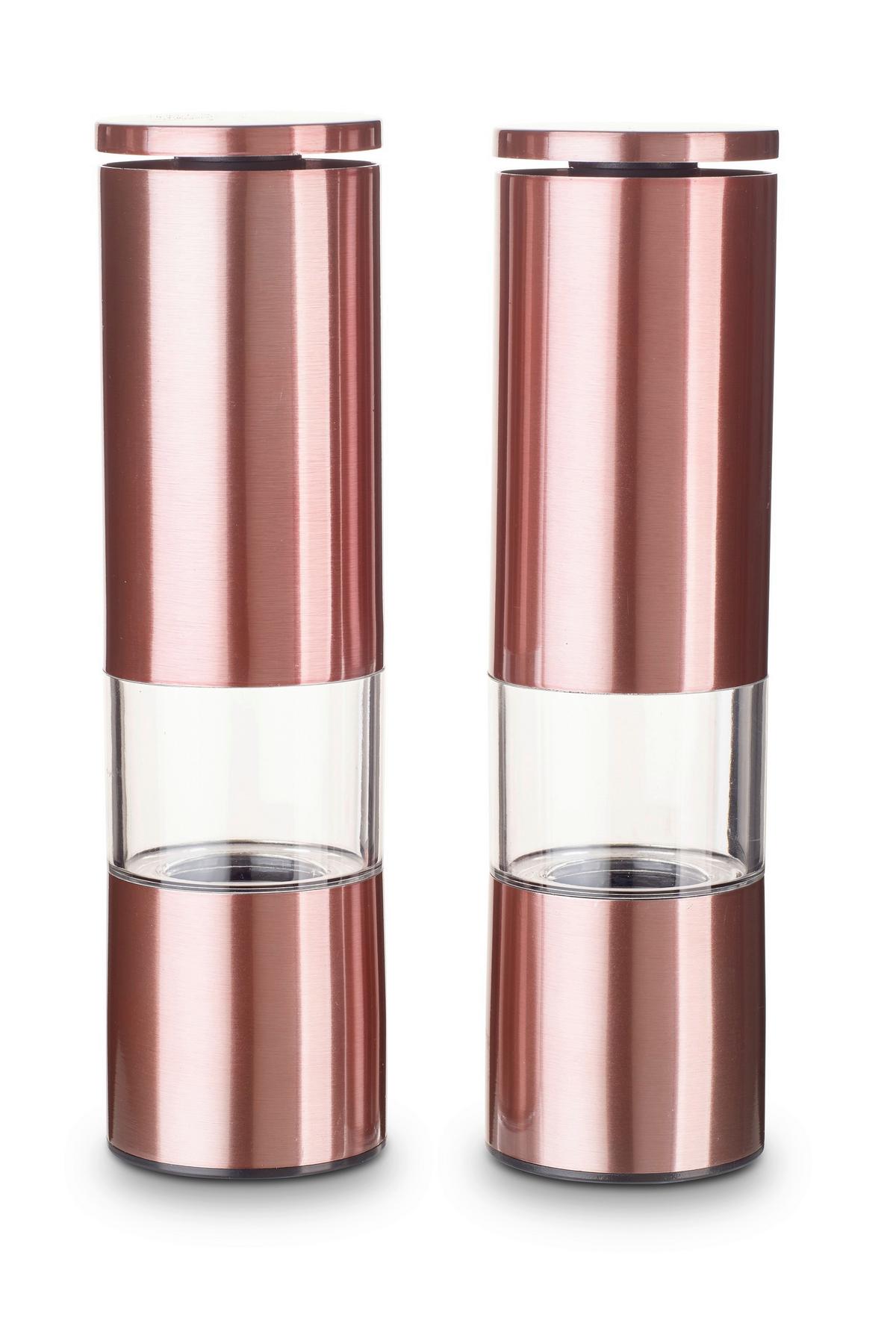 Salz- und Pfefferstreuer Keramik/Edelstahl H: 18,7 cm - Kupferfarben, Basics, Keramik/Metall (5/18,7cm) - Echtwerk