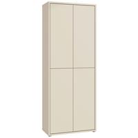 Skriňa na topánky, kašmírová, š: 74,5cm - piesková/sivá, Modern, kompozitné drevo/plast (74,5/191,9/34,9cm)