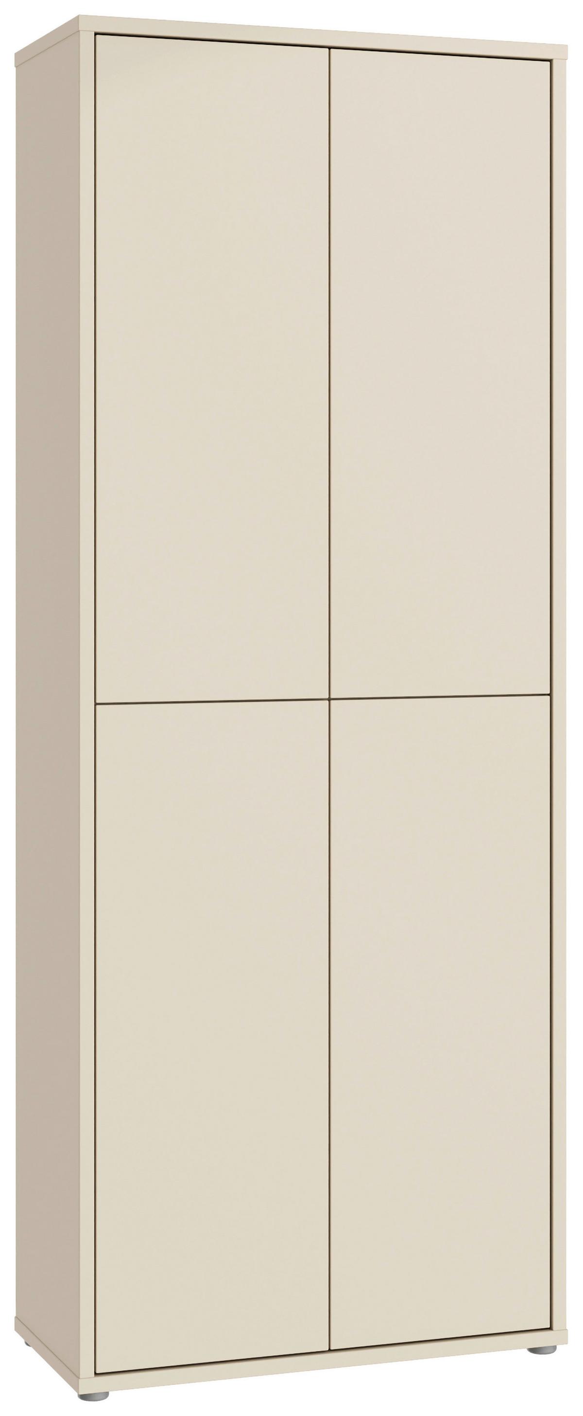 Skriňa na topánky, kašmírová, š: 74,5cm - piesková/sivá, Modern, kompozitné drevo/plast (74,5/191,9/34,9cm)