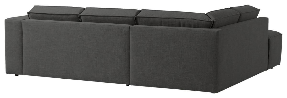 Ecksofa Dice Anthrazit 220x275 Cm - Anthrazit/Schwarz, MODERN, Textil (220/275cm) - Trendmanufaktur