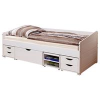 Posteľ MICKI biela - biela, Natur, drevo (90/200cm) - MID.YOU