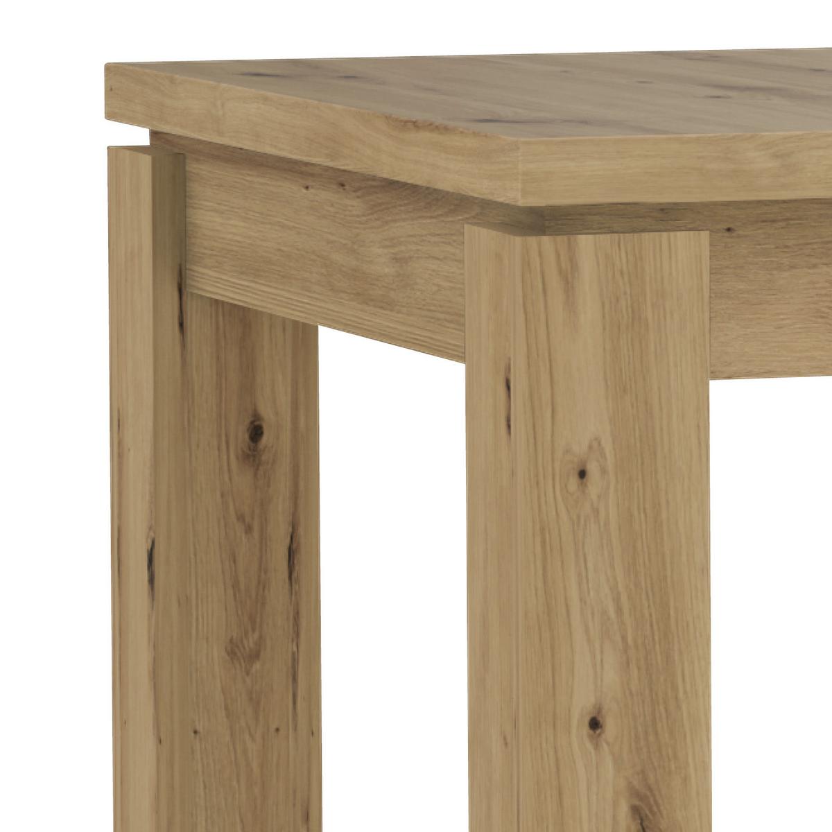 Esstisch Ausziehbar Trondheim 160x90 Cm Eiche Dekor - Eichefarben, MODERN, Holzwerkstoff/Kunststoff (160/90/76cm) - MID.YOU