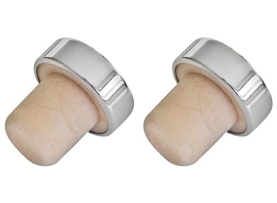Weinverschluss Doppelpack - Chromfarben, KONVENTIONELL, Kunststoff (3.2cm) - Fackelmann Weinverschluss Doppelpack - Chromfarben, KONVENTIONELL, Kunststoff (3.2cm) - Fackelmann
