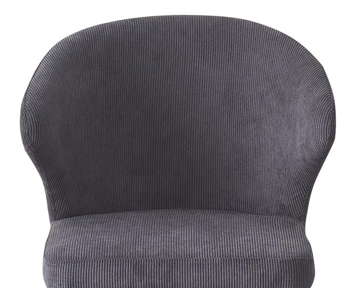 Židle s područkami šedá - černá/tmavě šedá, Lifestyle, kov/textil (55/82/58cm) - Based