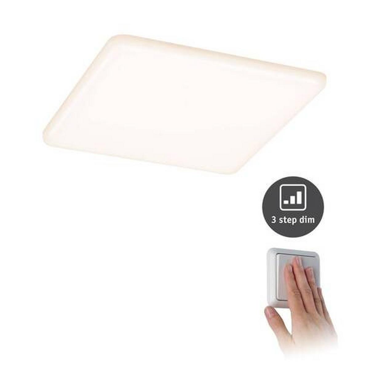 Led-paneel L: 18,5 Cm Dimmbar - Weiß, Design, Kunststoff (18,5/18,5/1cm) - Paulmann