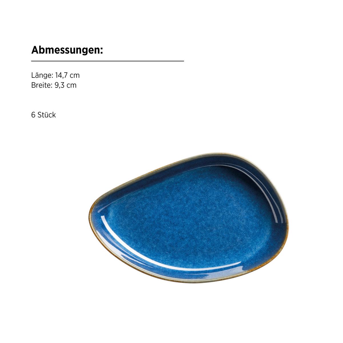 Snackschalenset Cordelia Blau, 12-Teilig - Blau, Trend, Keramik - Mäser