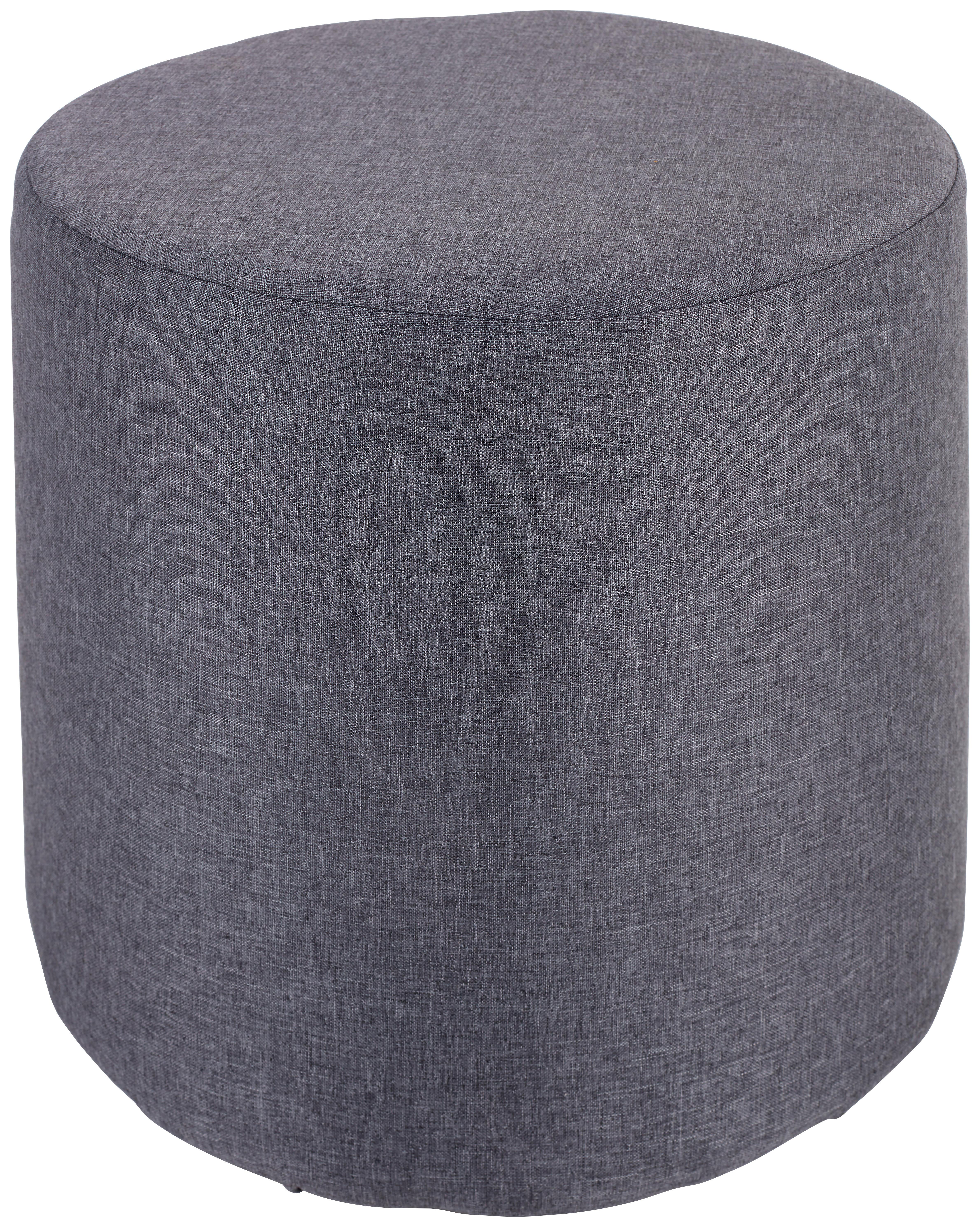 Taburetka Leo *cenový Trhák* - čierna/sivá, Basics, drevo/textil (33/33cm) - Based