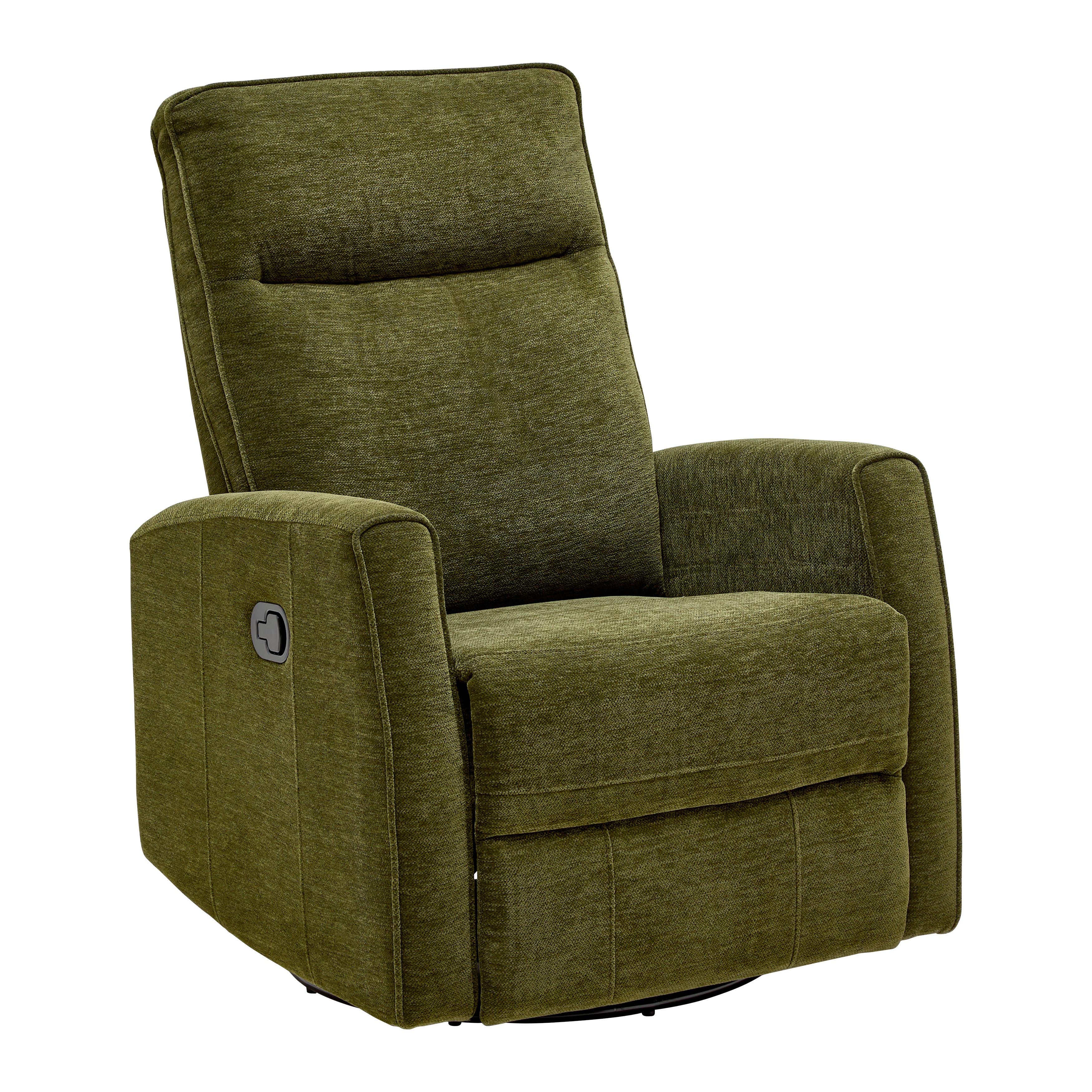 Relaxačné kreslo MELINDA, zelená tkanina, max. 140 kg - čierna/zelená, Konventionell, kov/drevo (76/103/96cm) - Mömax