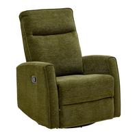 Relaxačné kreslo MELINDA, zelená tkanina, max. 140 kg - čierna/zelená, Konventionell, kov/drevo (76/103/96cm) - Mömax