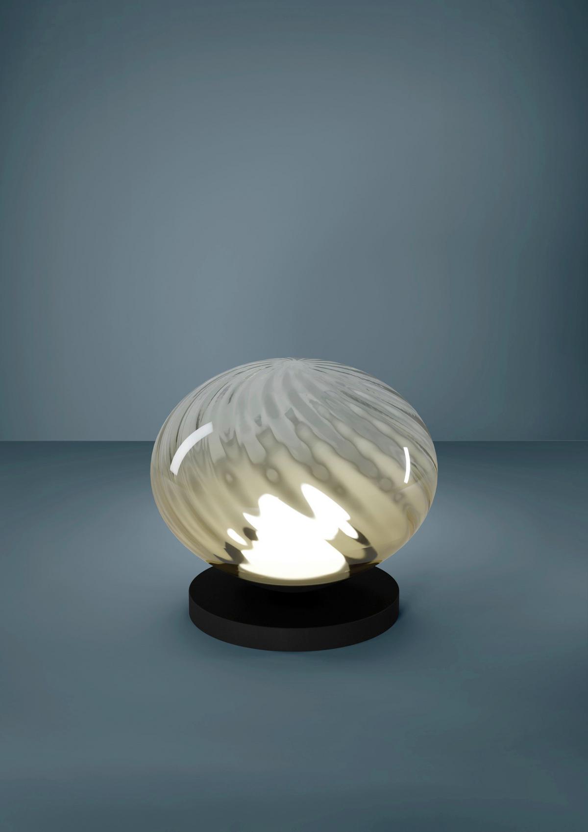 STOLNÁ LED LAMPA PANTOJA - čierna/horčicovožltá, Basics, kov/sklo (24/22cm) - Eglo