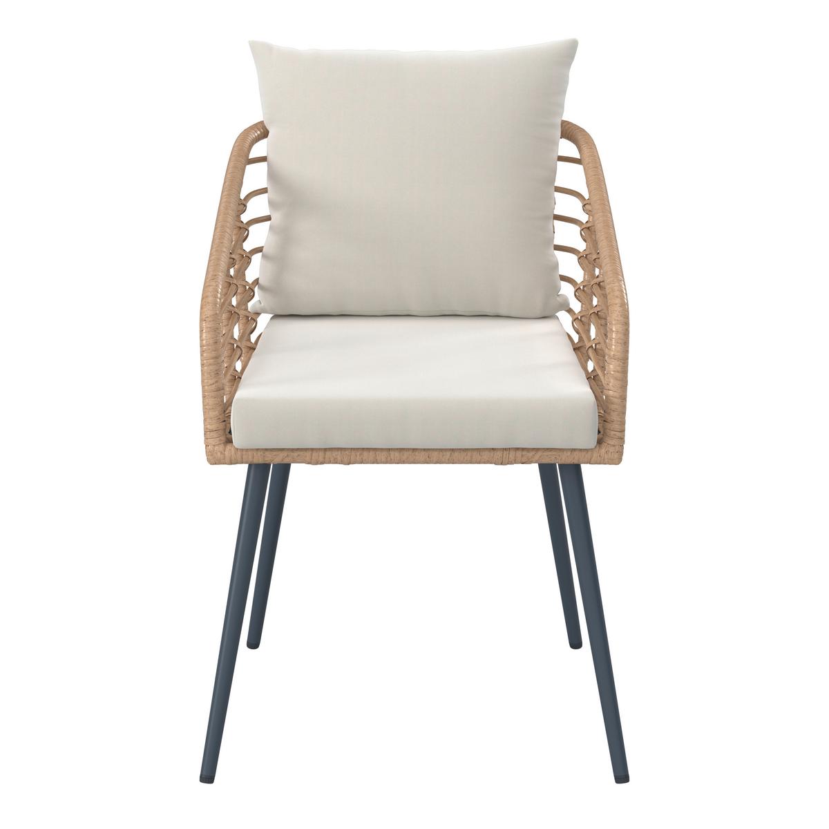 SADA NA BALKON LENI 1 - černá/přírodní barvy, Moderní, kov/textil (56/62/72cm) - Mömax