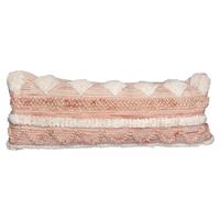 Zierkissen Bohist 225 35x95 cm Naturfaser Creme/Rosa mit Zipp - Creme/Rosa, KONVENTIONELL, Textil (95/35/15cm)