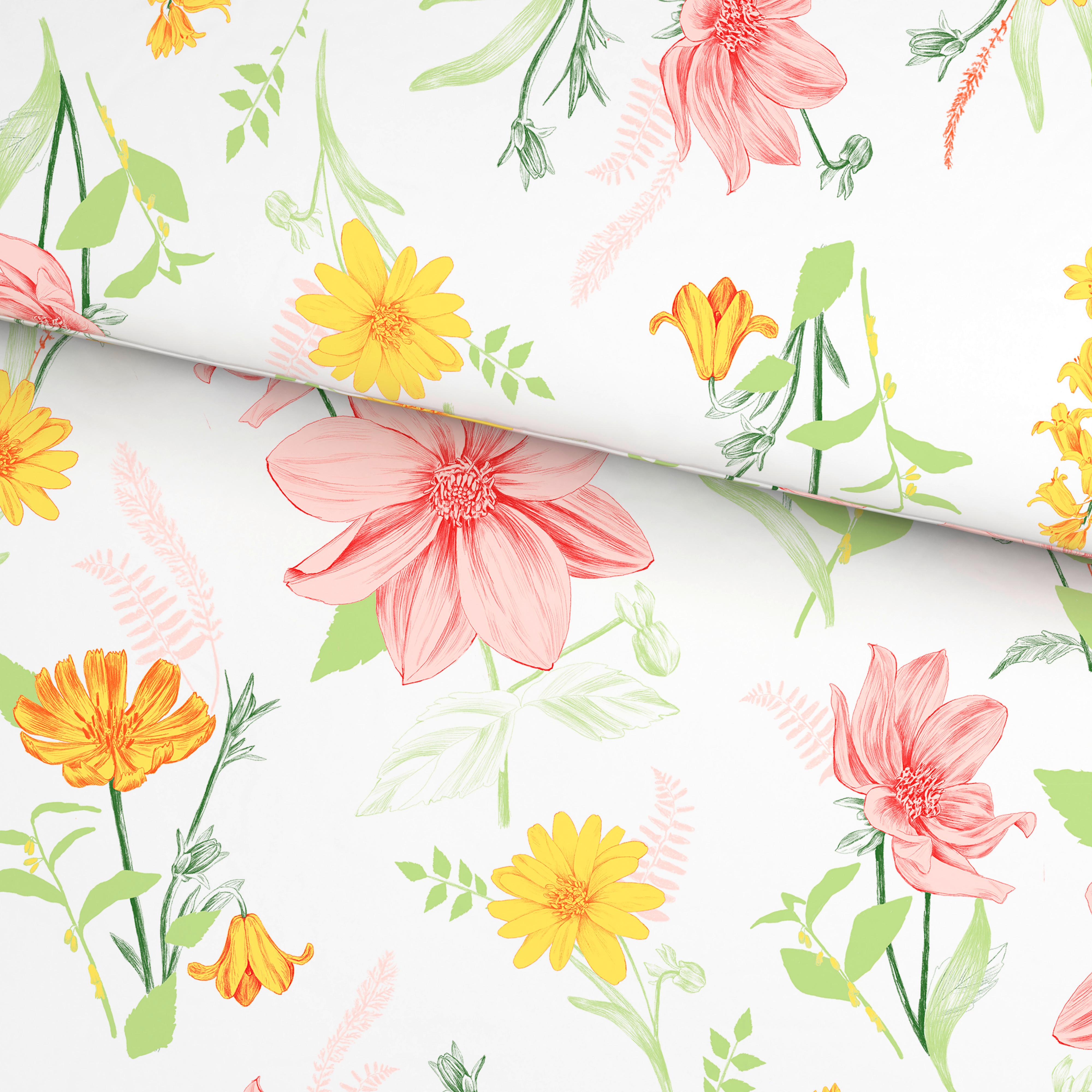 Bettwäsche Maila - Gelb/Rot, MODERN, Textil - Luca Bessoni