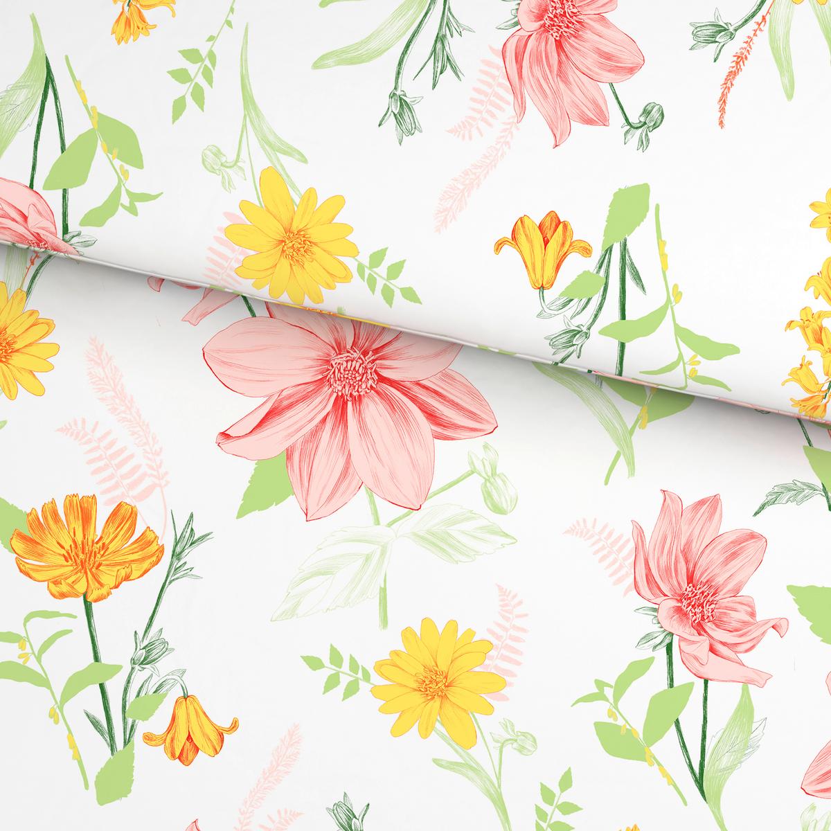 Bettwäsche Maila - Gelb/Rot, MODERN, Textil - Luca Bessoni