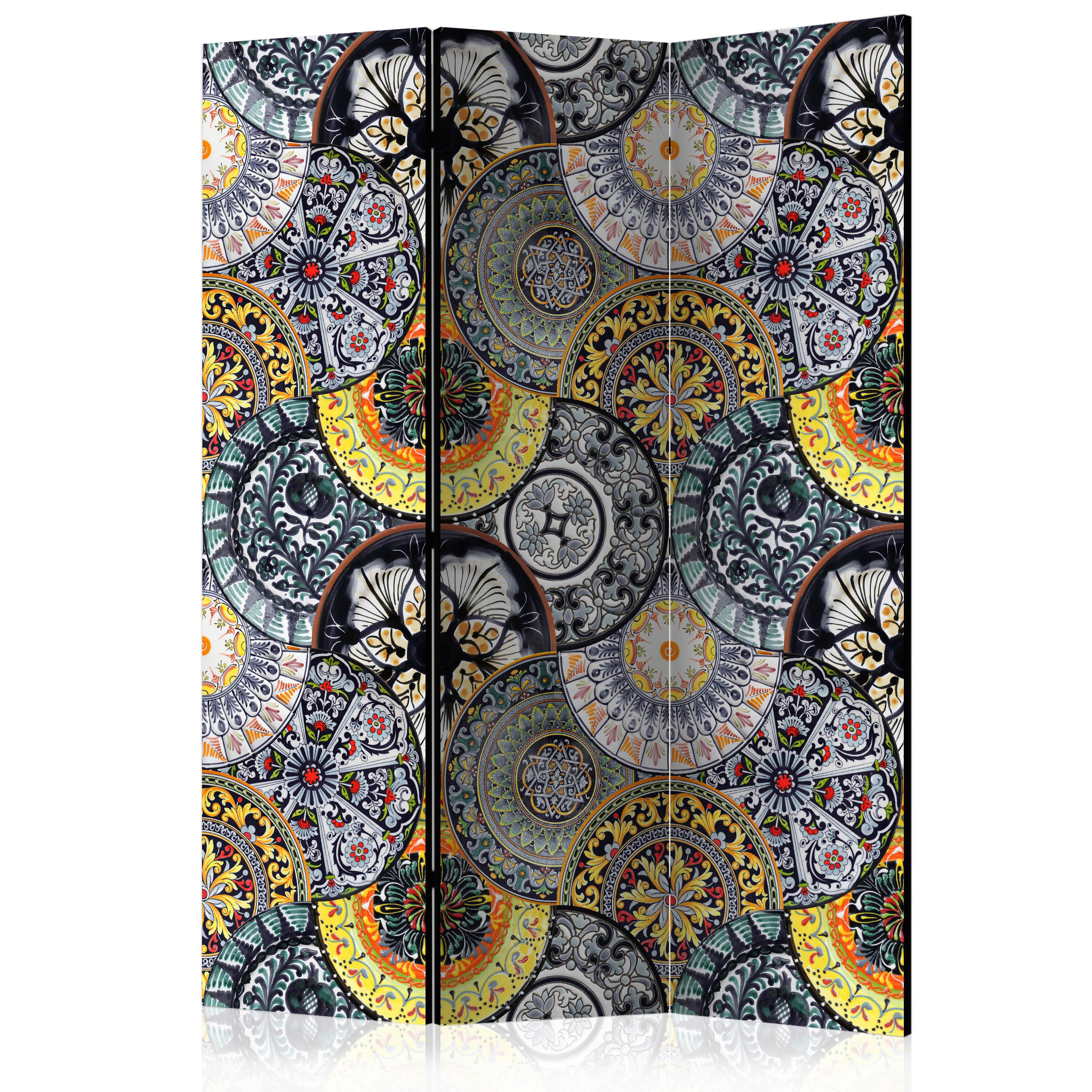 PARAVENT Multicolor B: 135 cm - Multicolor, Basics, Holz/Textil (135/172/3cm) - artgeist