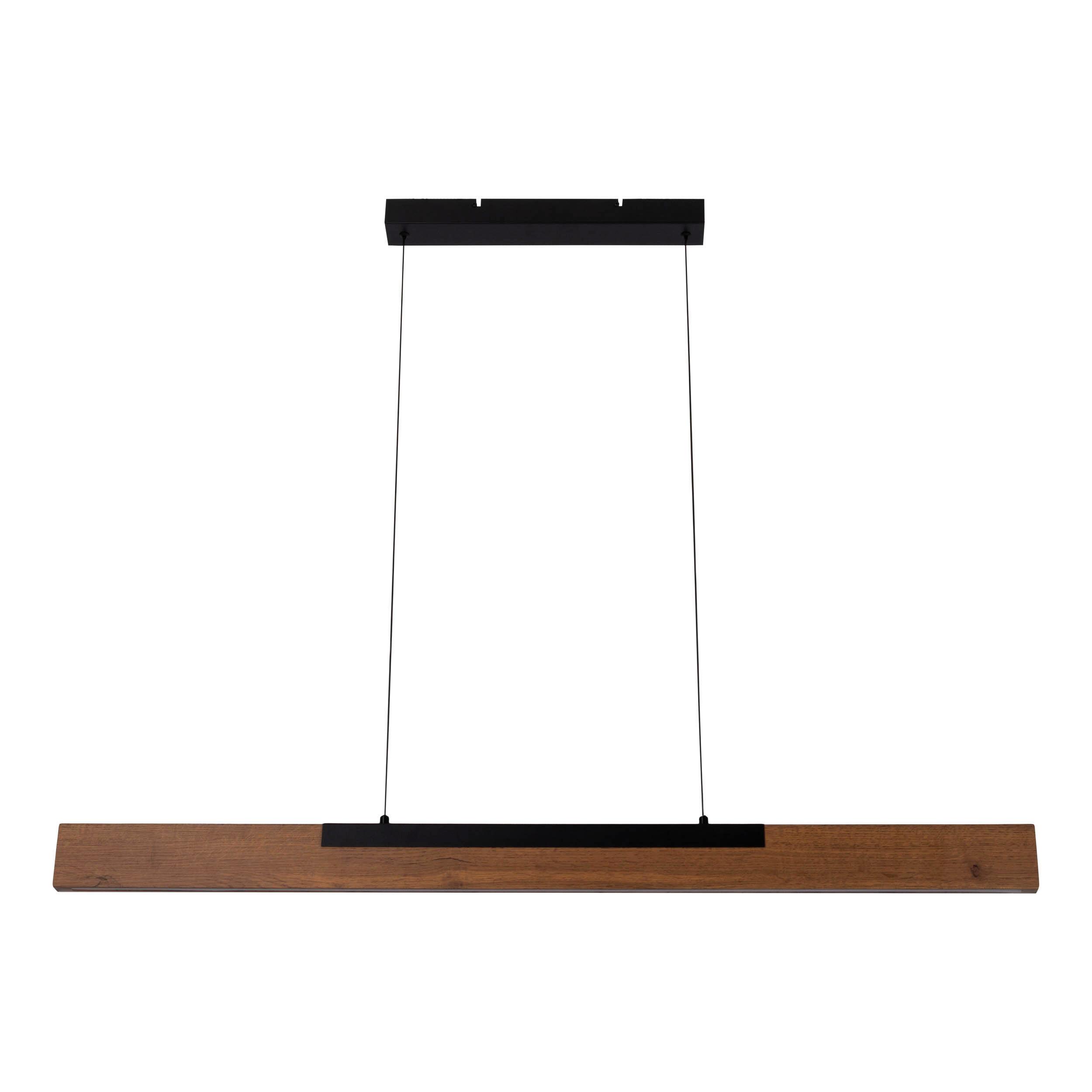 LED-Pendelleuchte 6145714 Wilma - Eichefarben/Schwarz, Natur, Metall (122.2/6/150cm) - Näve