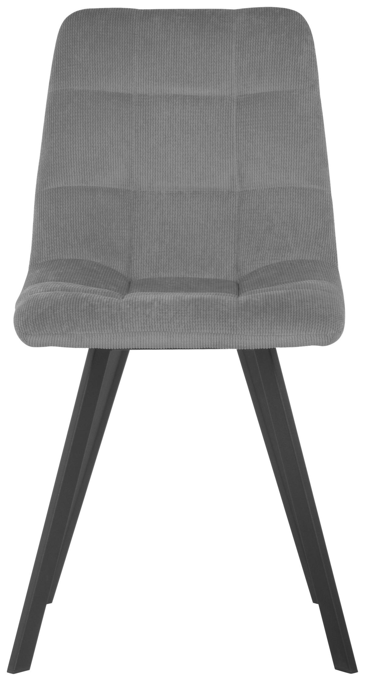 Stuhl-Set Leon - Schwarz/Grau, LIFESTYLE, Holz/Textil (45/88/55cm) - Livetastic