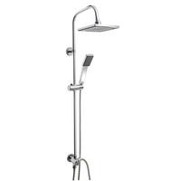 Brausegarnitur As044 Chrom mit Abnehmbarer Handbrause - Chromfarben, KONVENTIONELL, Kunststoff/Metall (17,5/105/40cm)