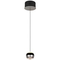 LED-Hängeleuchte 344410107 Orbit - Schwarz/Nickelfarben, Design, Metall (15,5/150cm) - Trio Leuchten