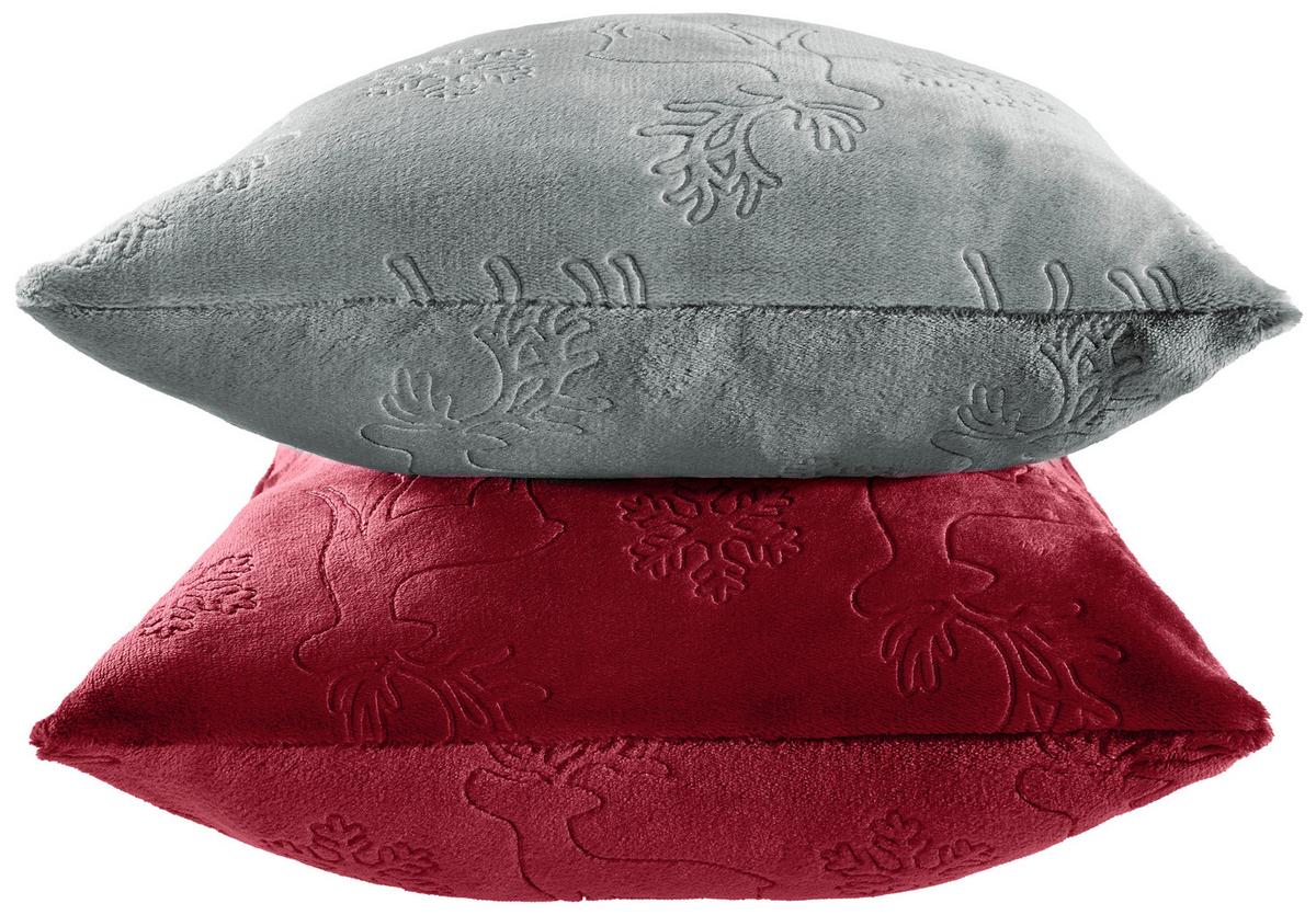 ZIERKISSEN WHISTLER - Rot, MODERN, Textil (45/45cm) - Luca Bessoni